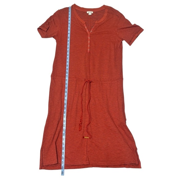 Sundance Orange Jersey Knit Easy Wear Button Front Casual Dress Women's Medium - Picture 8 of 15